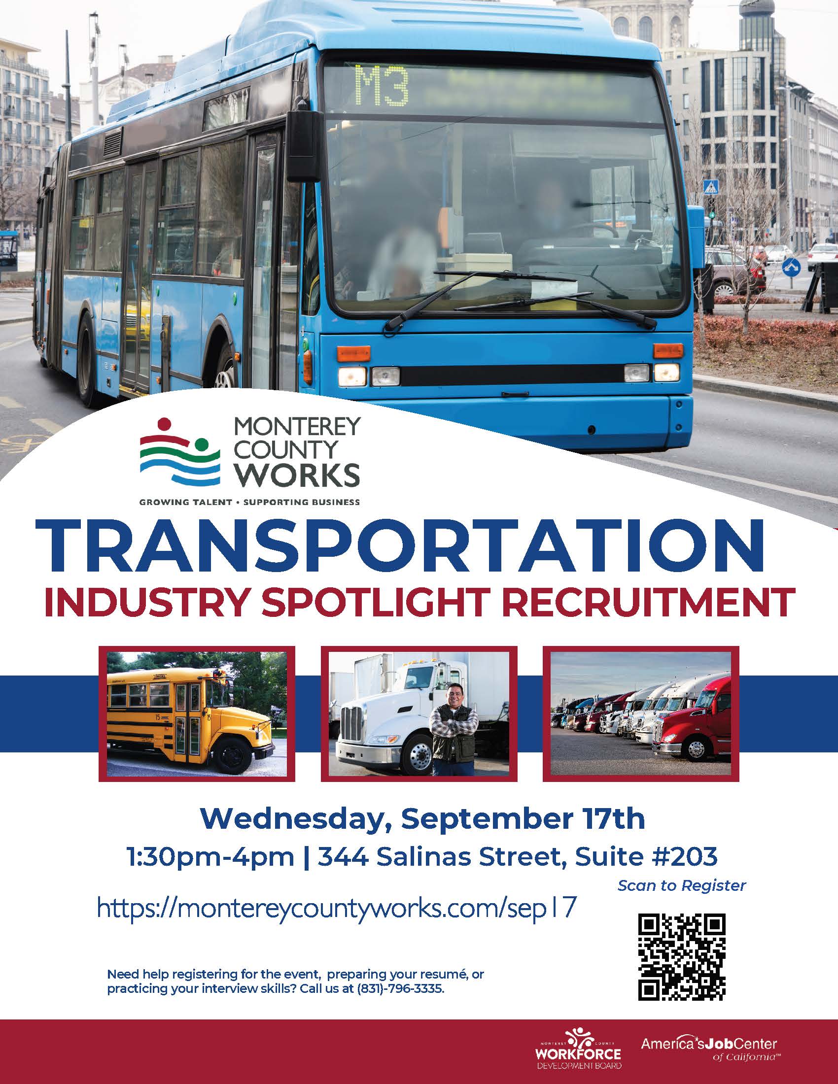 Transportation Industry Spotlight Recruitment by Monterey County Works