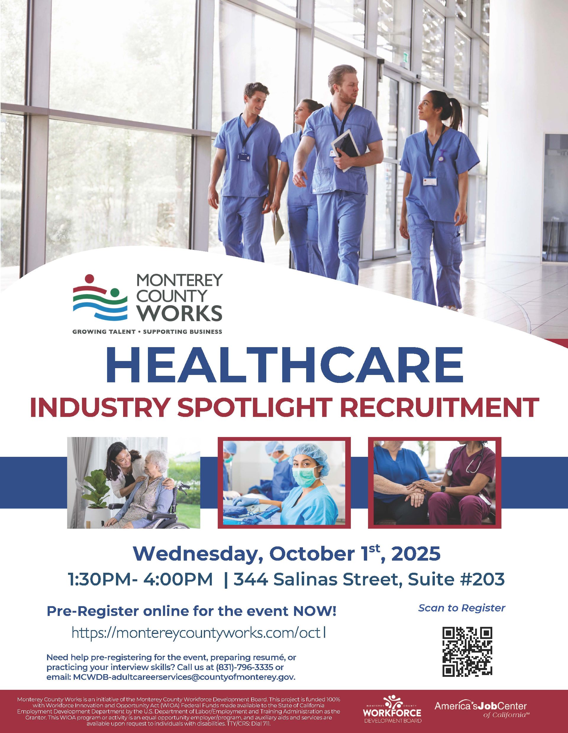 Industry Spotlight Recruitment -Healthcare by Monterey County Works