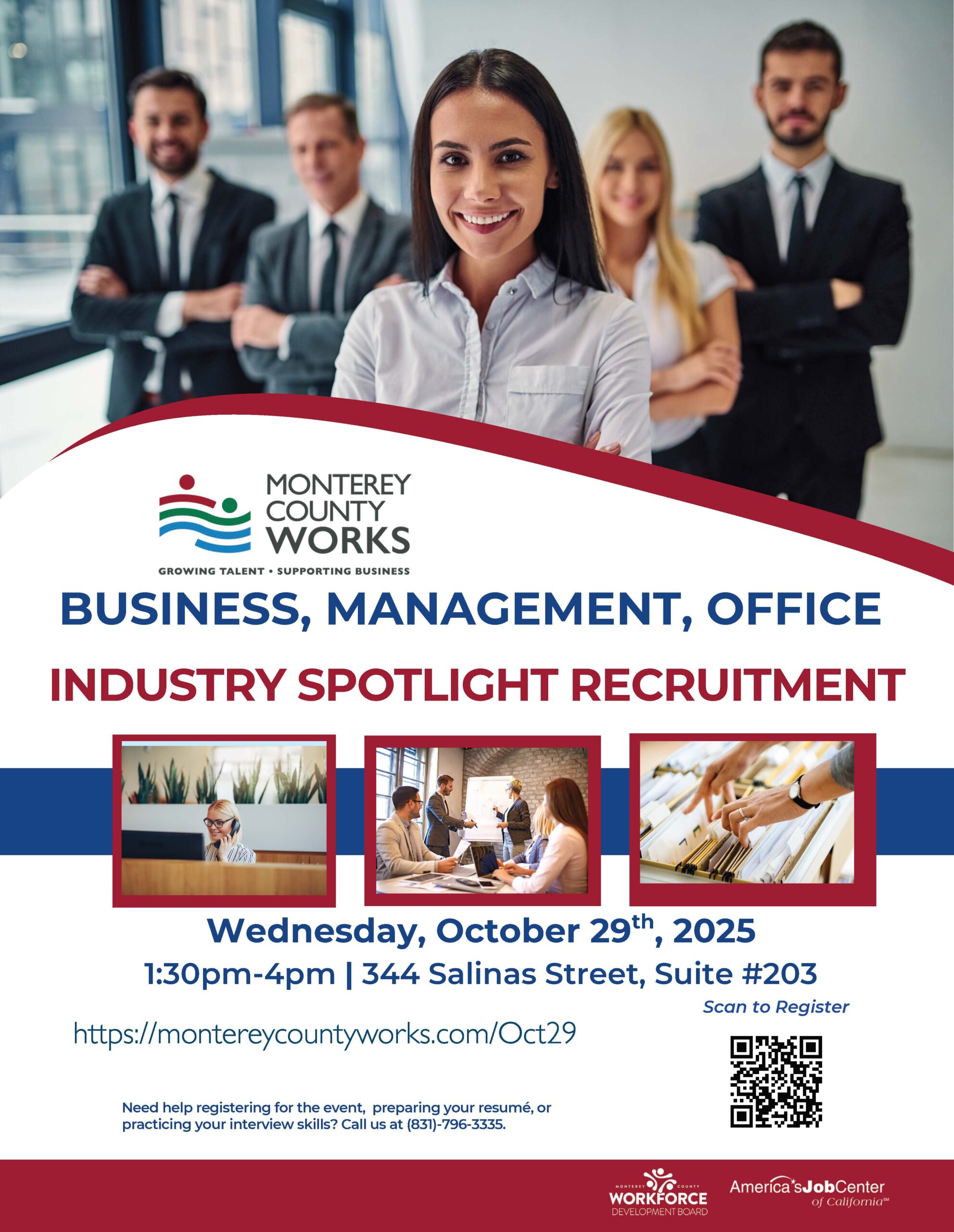 Industry Spotlight Recruitment – Business, Management, Office by Monterey County Works