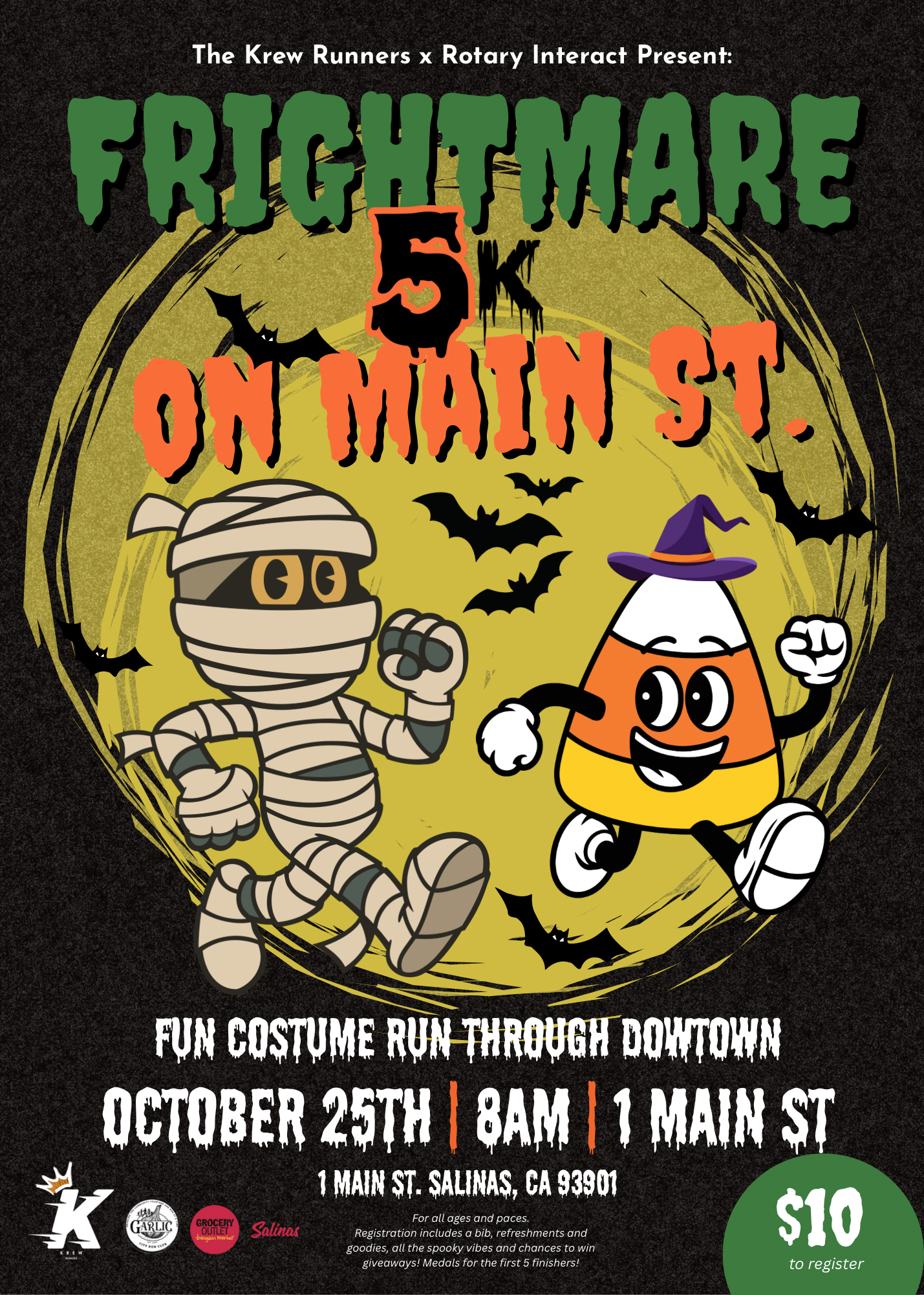 Frightmare 5K on Main St by The Krew Runners