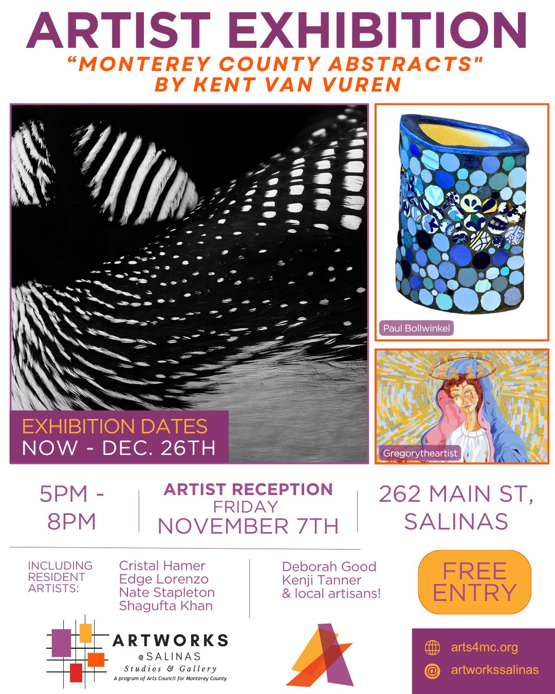 First Friday Salinas Artist Reception by ArtWorks @Salinas