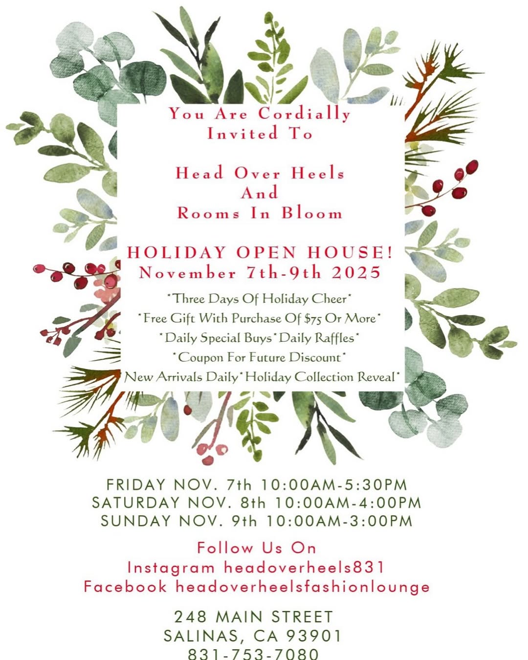 Holiday Open House by Head Over Heels Fashion Lounge