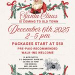Santa Claus is Coming to Town! flyer. The event is organized by B. Nice Photos and scheduled on December 6, 2025. The event is located at or on 5 E Gabilan St #205,206.