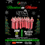 A Mariachi Christmas flyer. The event is organized by Fox Theater Salinas and scheduled on December 21, 2025. The event is located at or on 241 Main St.